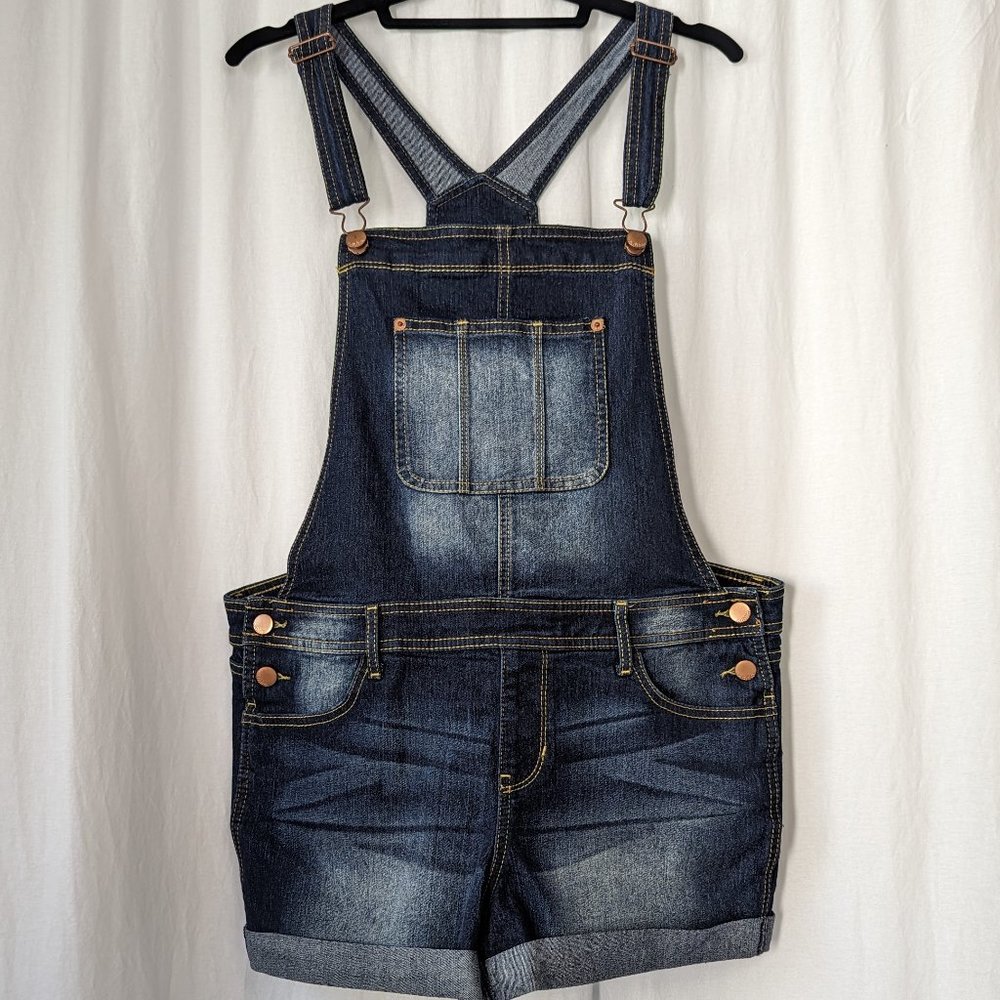 No Boundaries Denim Overalls Juniors Size Large - image 2